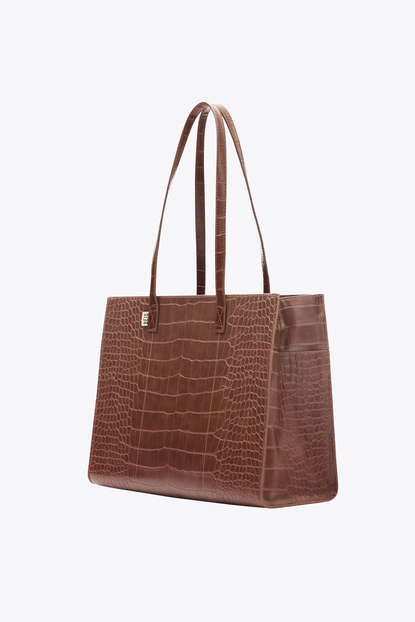 The Work Tote in Maple Croc - Image 6