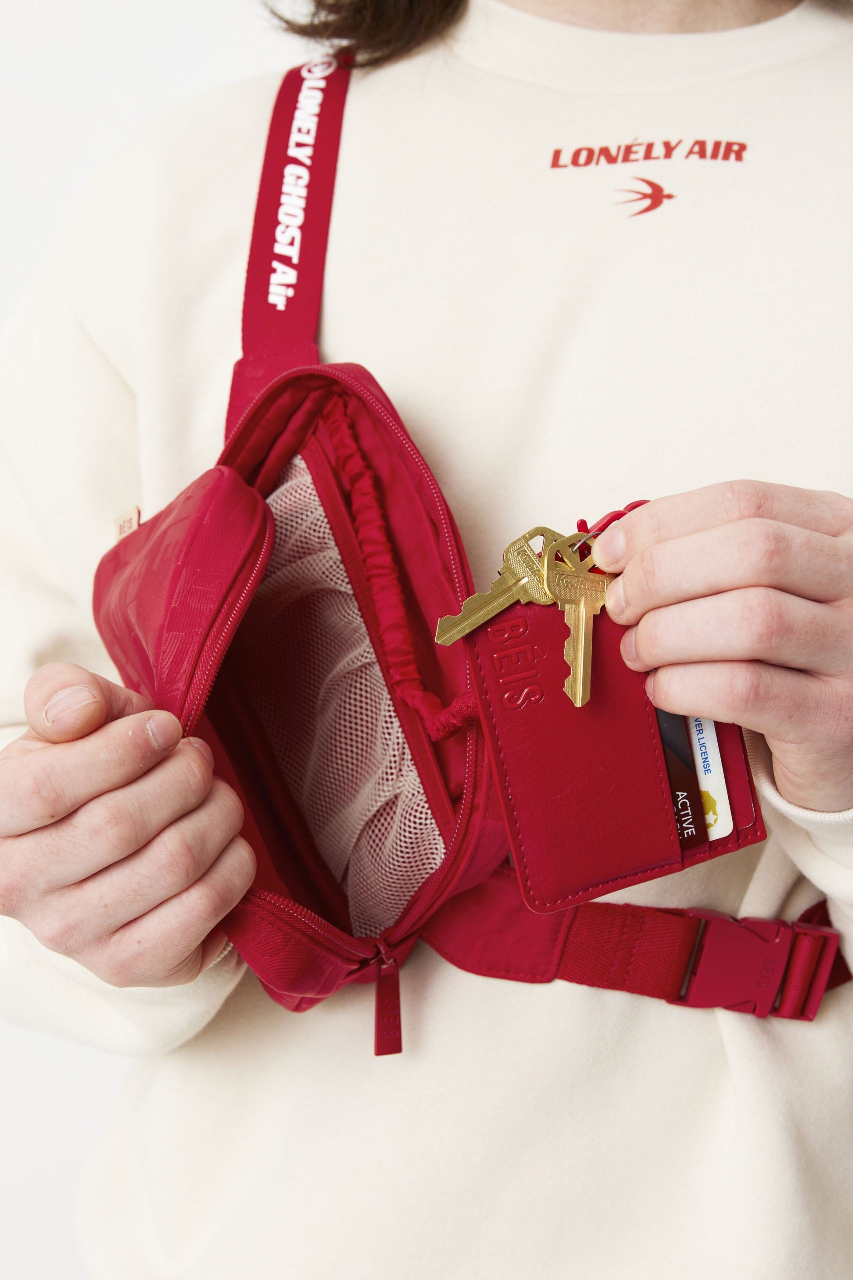 The Belt Bag in Text Me Red - Image 4