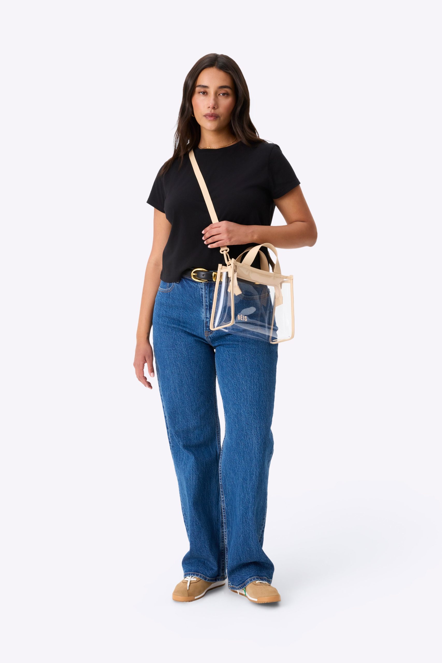 The Stadium Crossbody in Beige - Image 2