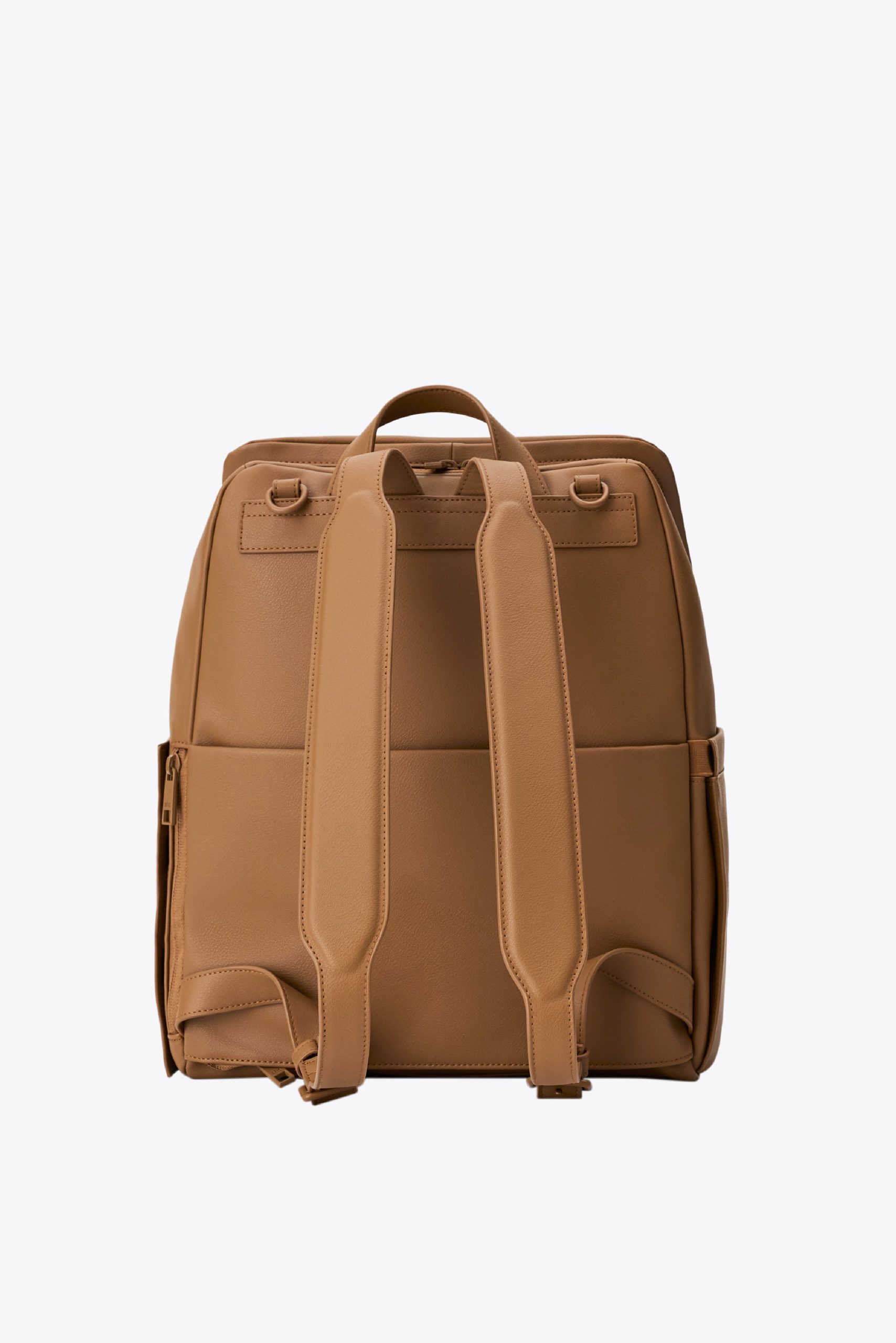 The Everyday Diaper Backpack in Camel Vegan Leather - Image 6