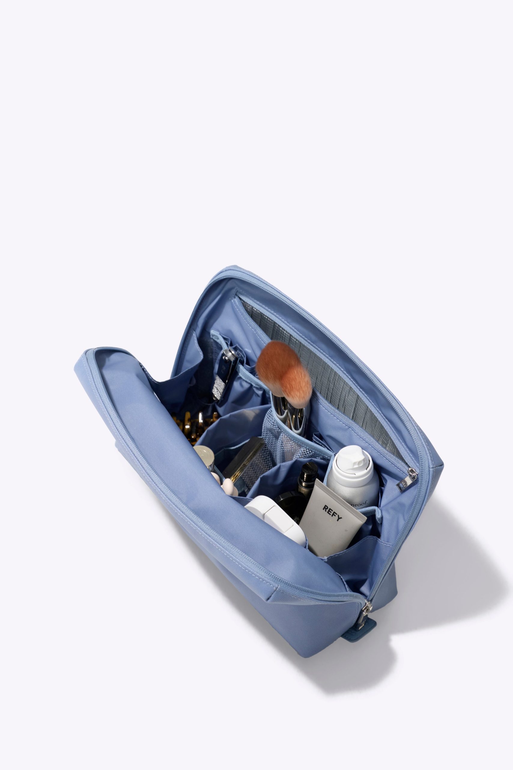 The Large Cosmetic Pouch in Dusty Blue - Image 2