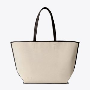 The Canvas and Leather Tote in Espresso