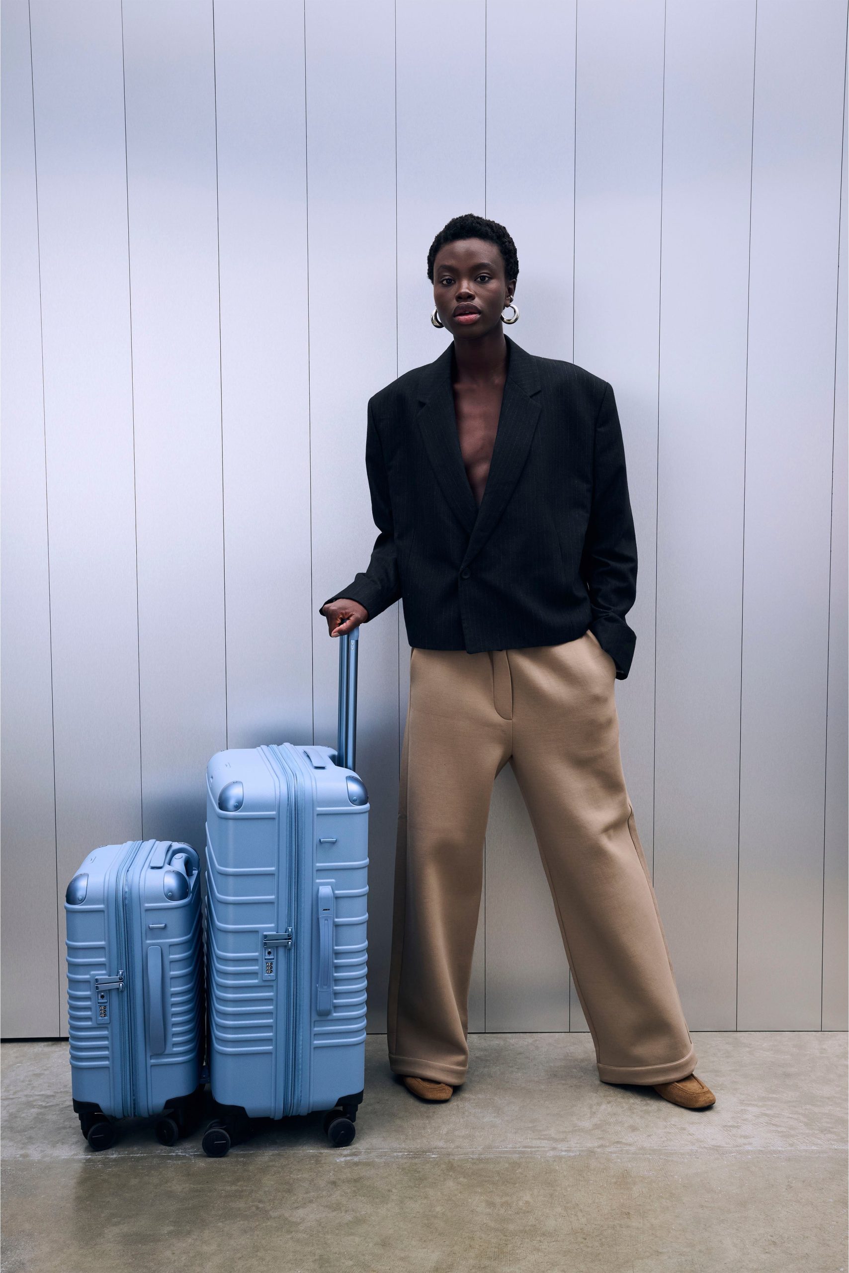 The Hybrid Carry-On Roller in Dusty Blue - Image 3