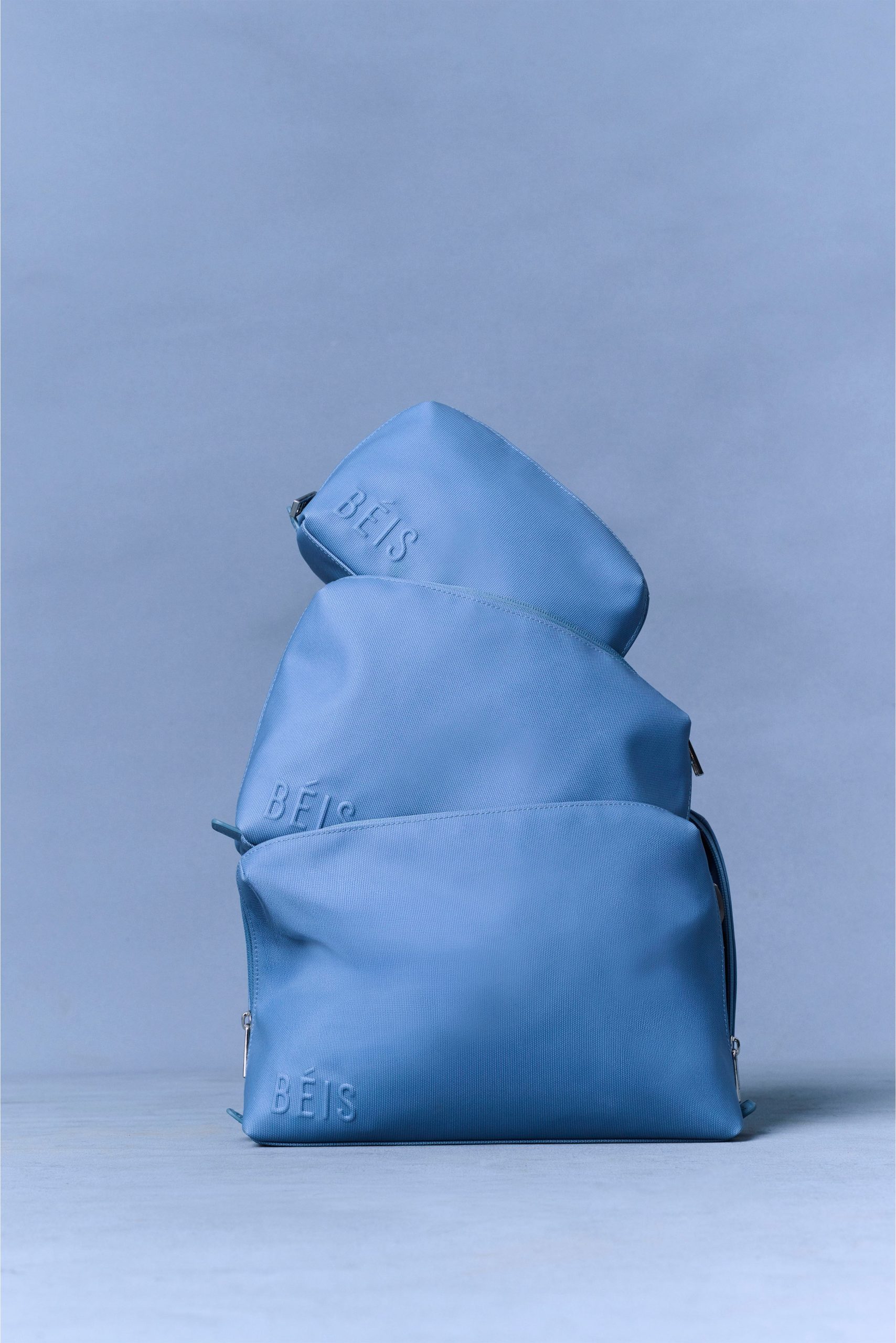 The Large Cosmetic Pouch in Dusty Blue - Image 3