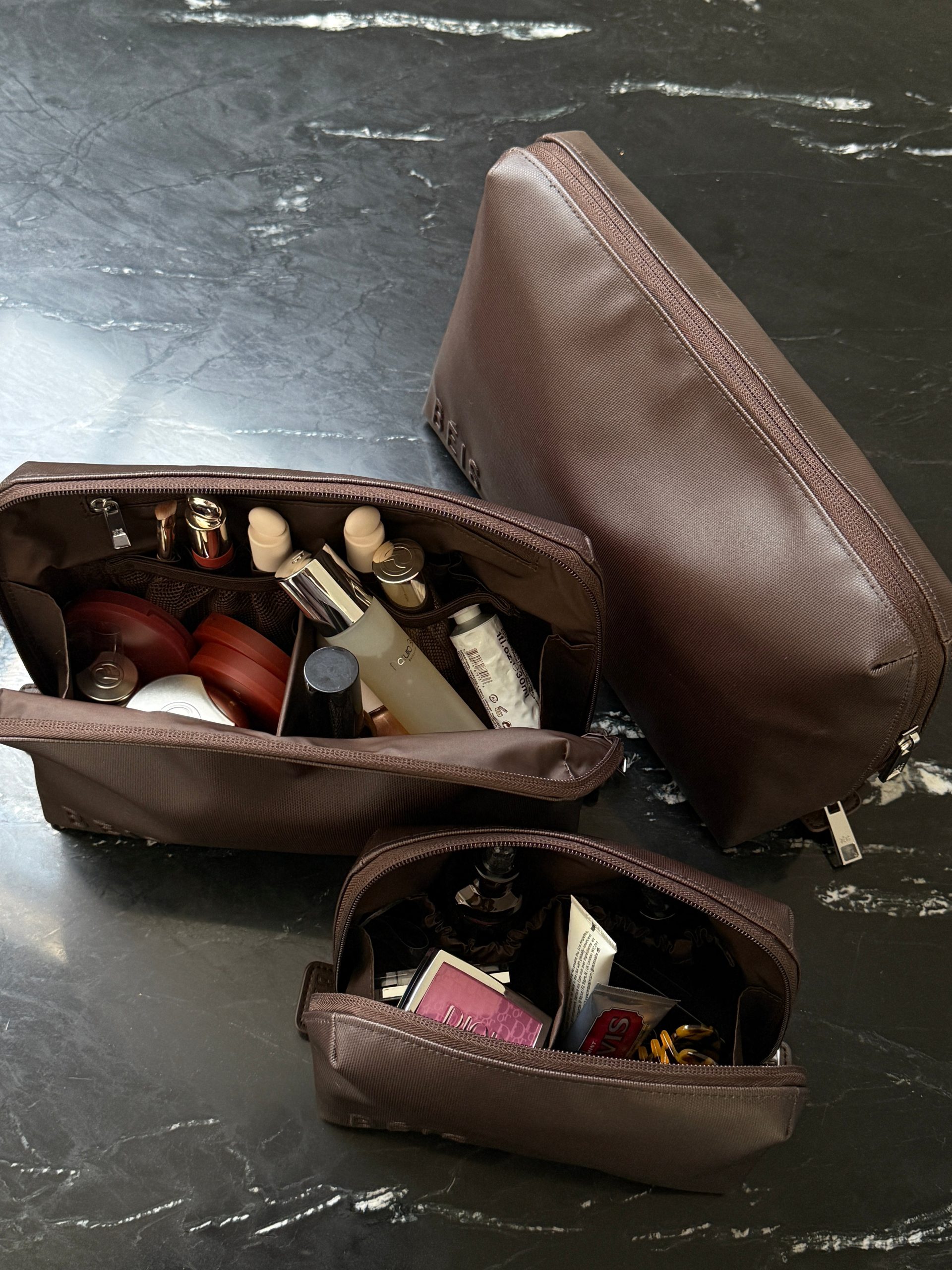 The Medium Cosmetic Pouch in Espresso - Image 3