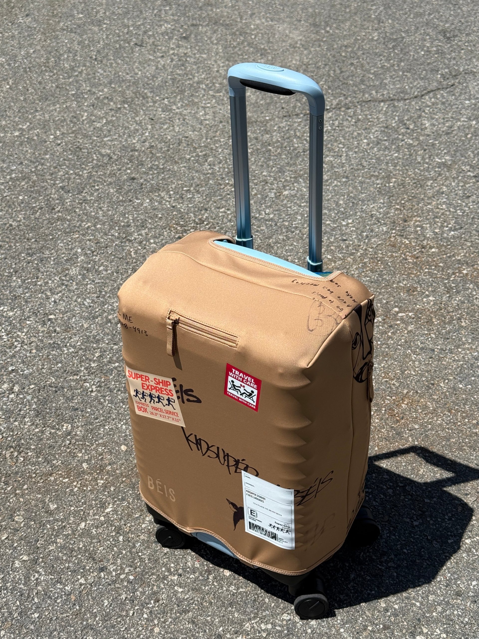BÉIS x KidSuper The Hybrid Carry-On Luggage Cover in Cargo - Image 3
