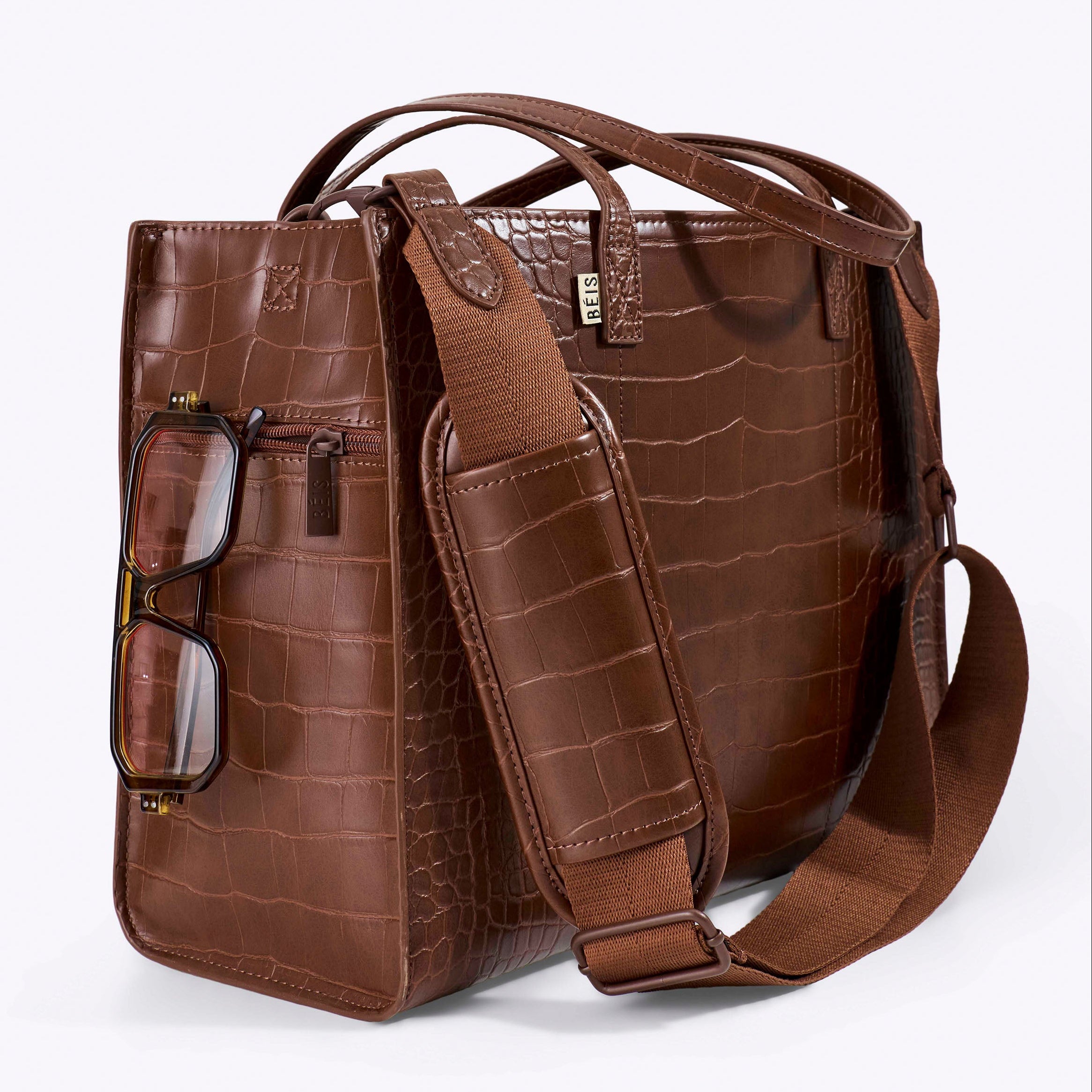 The Work Tote in Maple Croc - Image 3